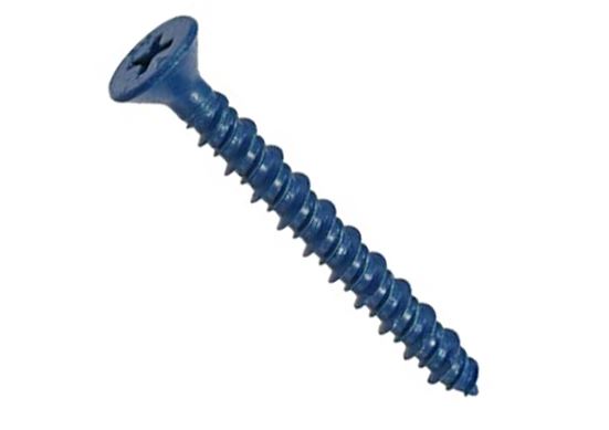 KN3-21100 NIK-157100  CONCRETE SCREWS PHILLIPS BLUE 3/16X1-1/4 BOX 100