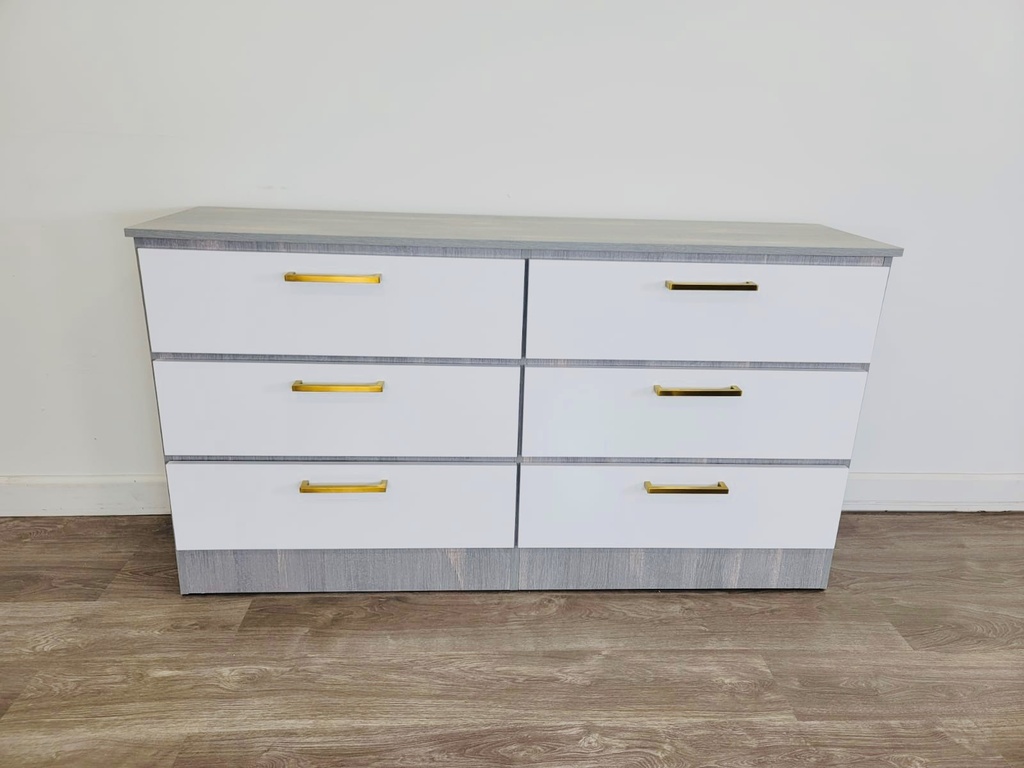 MIAMI  DRESSER  CHARCOAL OR LULA + GLOSSY WHITE  COMES WITH HANDLES H-60 SILVER OR GOLD