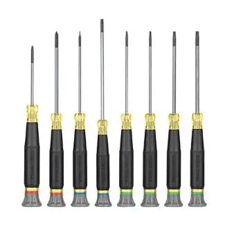 85617  KLEIN  Precision Screwdriver Set, Slotted, Phillips, and TORX 8 Piece  JUEGO DE DESTORNILLADOR DE PRECISION MINI