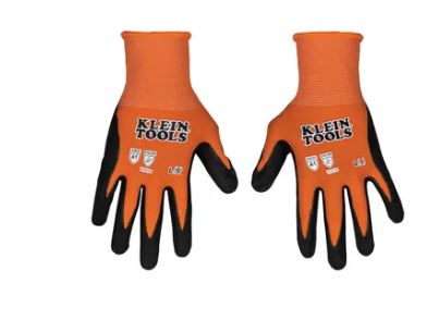 60673 KLEIN TOOL GLOVE  GUANTES DE TRABAJO RESISTENTE A LOS CORTES ANSI A1 CON REVESTIMIENTO DE NITRILO NAILON Y ELASTANO CON CAPACIDAD PARA PANTALLA TACTIL XL