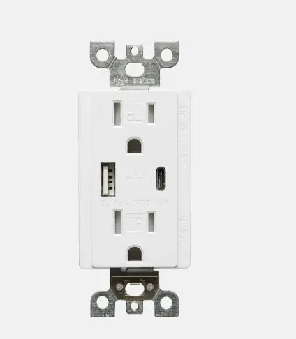 TAN-U20TRAC-W   20A TYPE A TYPE C USB CHARGER CARGADOR BATERIA