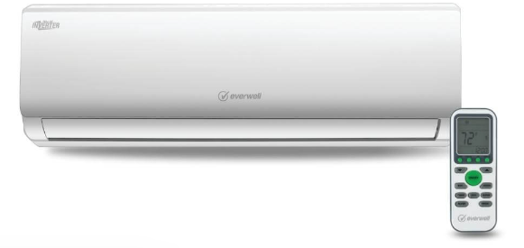 Mini Split Heat Pump – 12,000 BTU 115V SEER2 16 (Everwell).