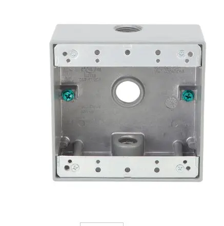 TWDB350G  TWO GANG BOX 3-1/2'' HOLES GRAY