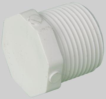 5-450007, 450-007  PVC  PLUG(MIPT) 3/4 IN 100/PK 