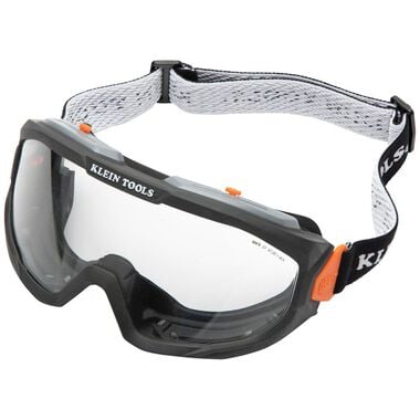 60479 KLEIN TOOL SAFETY GOGGLES CLEAR LENS PPE EYE PROTECTION ANTI FOG SCRATCH RESISTANT UV PROTECTION ADJUSTIBLE VENTS