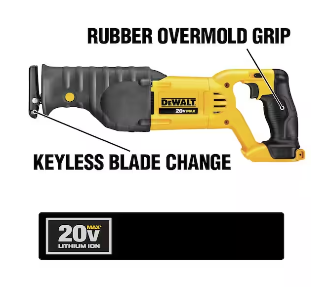 DCS381  20V MAX Cordless Reciprocating Saw (Tool Only)