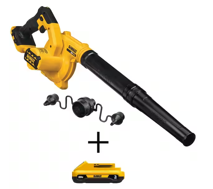 DCE100  20V MAX Cordless Compact 135 MPH 100 CFM Jobsite Blower and (1) 20V MAX Compact Lithium-Ion 3.0Ah Battery