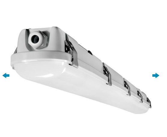 65906  28091  LVPT-4-WS-CS-U LED Vapor Tight Linear Fixture – 4 ft, Field Selectable Wattage & CCT-