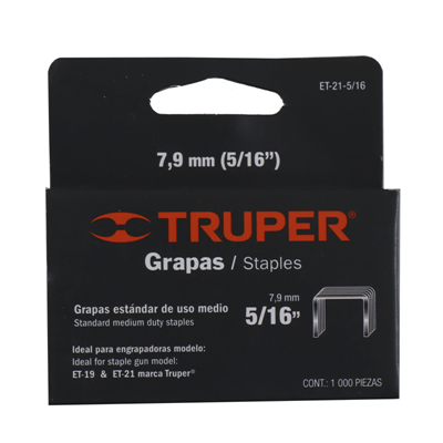 17971  5/16''LENGTH X 29/64''CROWN X 25 GAUGE  STAPLE FOR ET-21Y ET-19  MODEL (1000PCS)