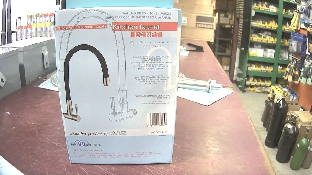 81014  WALL MOUNTED KITCHEN FAUCET 1/2 NPT