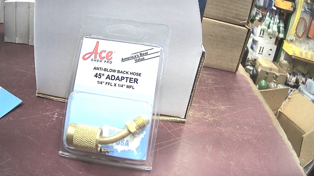 ACE-AB51645  ANTI-BLOW BACK HOSE FITTING 5/16'' FFL X 1/4'' MFL 