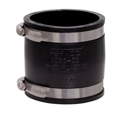  PCX56-33 / 1056-33   3''X 3''  PLAST/CAST COUPLING (FERNCO)