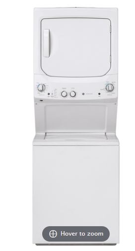 GUD27ESSM1WW GE 27" Spacemaker® White Washer/Electric Dryer Combination