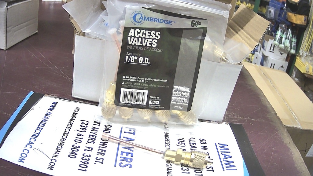 200353 1/8''  ACCESS VALVE O,D. 6 UNIT