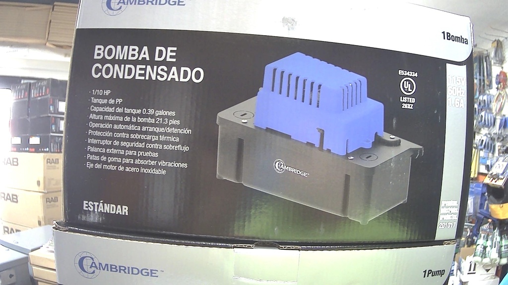 201017  CONDENSATE PUMP 115V 60HZ 1.6A 