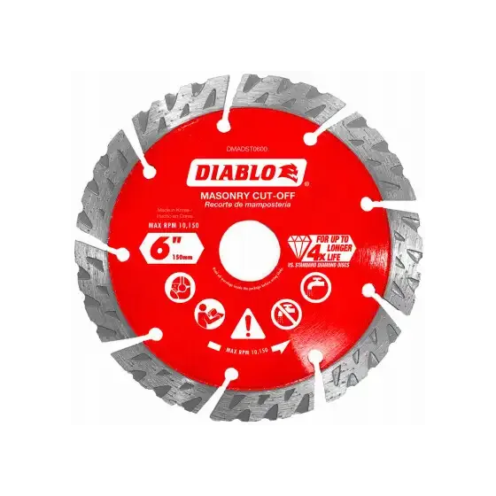 DMADST0600   6''   SEGMENTED TURBO BLADE DIAMOND MASONARY 6''  (EJE 7/8''-5/8'')