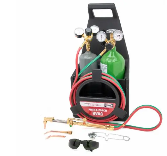 4400174   HVAC PORT-A-TORCH FOR GAS BRAZING SOLDERING AND WELDING ,KIT,15KV601-200A DLX HVAC PAT W/CYL CON TANQUE HARRIS