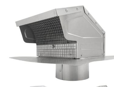 011749  ARV Aluminum Roof Vent (Cap)  high capacity terminations for clothes dryers, bathroom and kitchen fans.