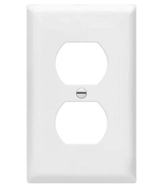 TAN-70WM  DUPLEX RECEPTACLE WALL PLATE MID-ZIZE WHITE