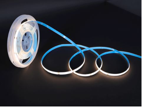LBL-COB-384-24V-8MM-40K  COB LED STRIP INDOOR 24V 4000K-3W 330LM 16.4FT IP20 8MM CRI90+
