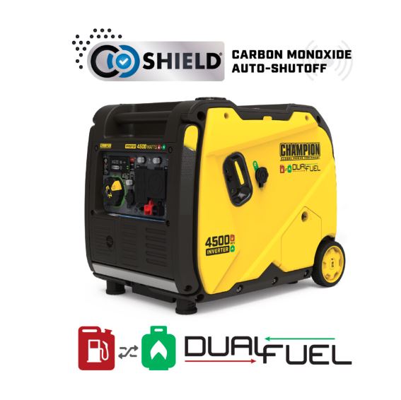 201319  4500W Electric Start Dual Fuel Inverter with CO Shield®GENERATOR