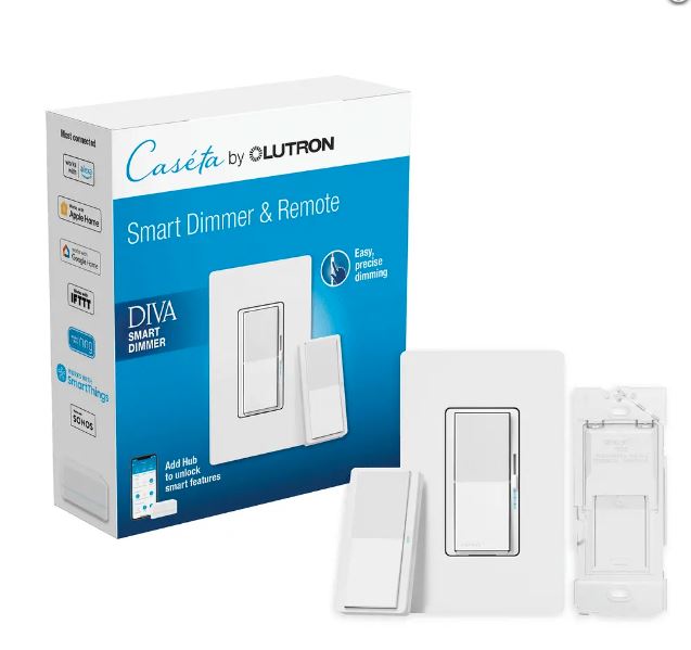 DVRF-PKG1D-WH PICO PADDLE REMOTE W DIVA LUTRON