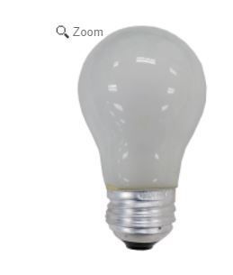 40A15 LT012  APPLIANCE BULB BOMBILLO PARA REFRIGERADOR  30W  130V 