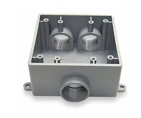 5133400   1/2'' TYPE FSCC 4''X4'' Weatherproof Electrical Box  35.3 cu in  FSCC Box Type  2 Gangs PVC  Rectangular Shape