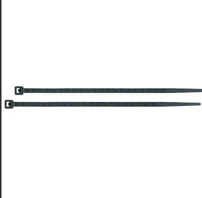 44323 - 12307  6'' Cable Ties In Poly Bag,BLACK  (50pcs)
