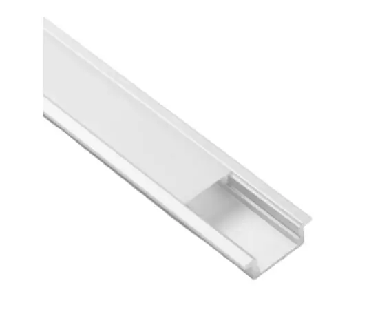 LH-2408-SW-8FT   RECESSED MOUNT ALUMINUM PROFILE WITH WHITE DIFFUSED COVER 8FT
