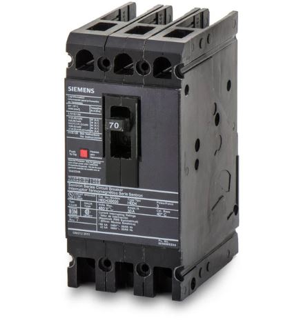 HED43B070 BREAKER 70 A 480 VOLT SIEMENS
