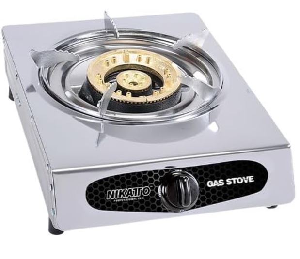 NIK-HT-1027  ONE SUPER BURNER STOVE WITH REGULATOR AND 6' HOSE COCINA