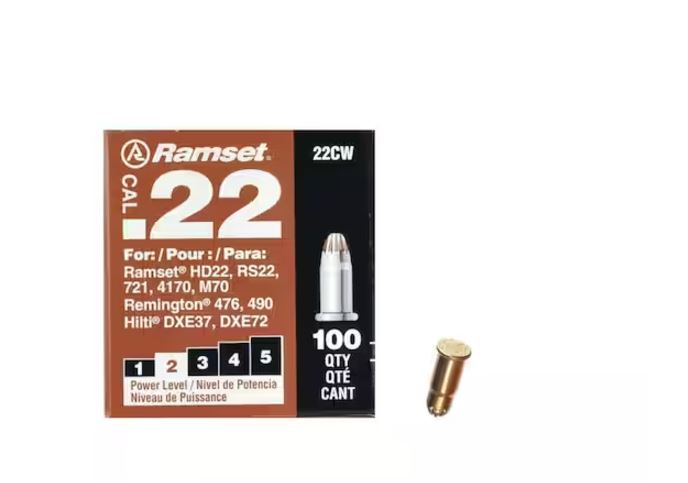 22CAL2  #2  22CAL   0.22 Steel & Concrete Strip/Single-Use Load/Booster Caliber Brown Single Shot Powder Loads 