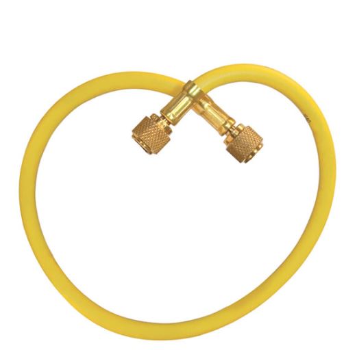 APF-HOSE   Durable, flexible 24″ charging hose with screw on connections for use with both Power Flush® systems.