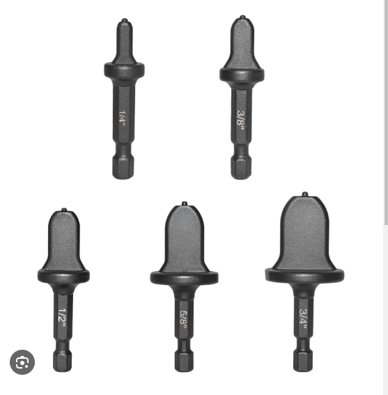 LS66-1  5pcs  HVAC Repairing Set Air Conditioner Copper Tube Expander Swaging Tool, HVAC Repair Kit, HVAC Tool Drill Bit Set Copper Tubing Tool Bit with 1/4'' 3/8'' 1/2'' 5/8'' 3/4'' Hexagonal Shank)