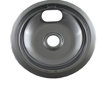 DP6405  8" CHROME DRIP PAN WPW10196405  CHROME PAN Used on Whirlpool models PLATO