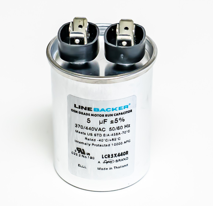 LCR5X440R  ROUND RUN CAPACITOR LB 5 MFD X 440V 