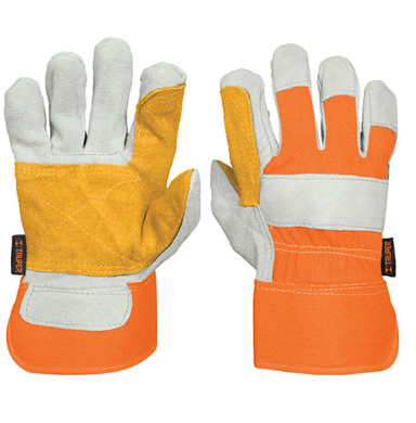 14246  Canvas & Leather Reinforced Gloves Large