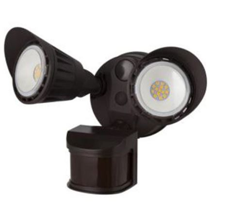SL102-20W-50K-BR-PIR   2 -HEAD LED SECURITY  LIGHT 120V 20W 5000K 2000LM 