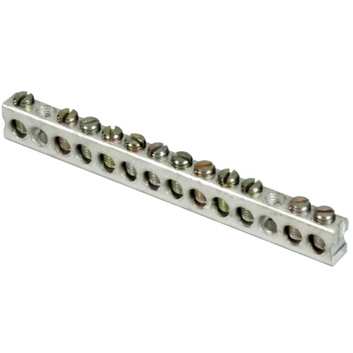 PK12GTA 12 terminal Ground Bar Kit for use in Square D electrical panels Accepts copper or aluminum wire to feed to neutral bar UL listed and ANSI Certified 