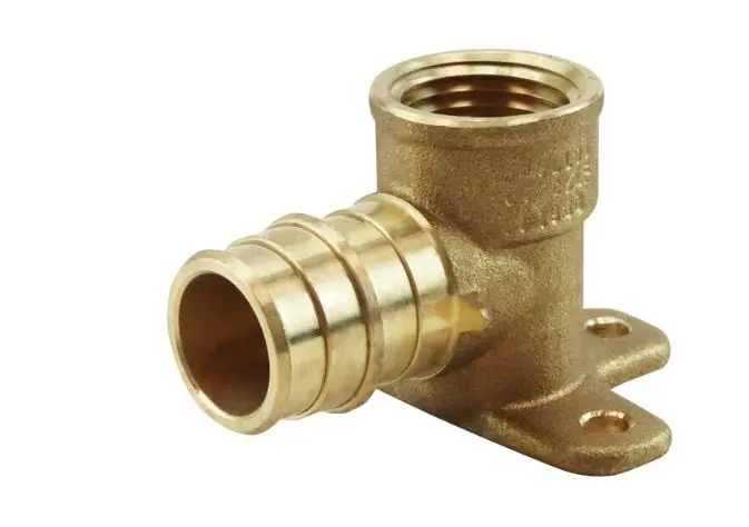 EPXDEE3412  3/4'' in. Brass PEX-A Expansion Barb x 1/2'' in. FPT Adapter Reducing 90-Degree Drop-Ear Elbow