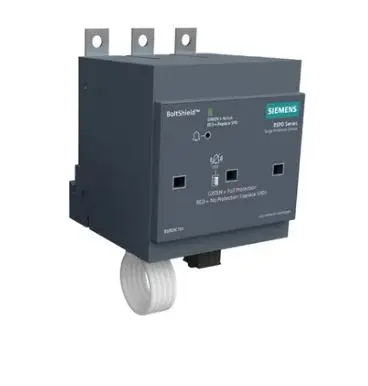 BSPD2A100 SIEMENS LOW VOLTAGE SURGE PROTECTION DEVICE (SPD). BOLT-ON SPD MODULE FOR PANEL BOARD WITH 2-POLE B FRAME MAIN CIRCUIT BREAKERS. SUITABLE FOR 120/240V 1-PHASE 3-WIRE VOLTAGE SYSTEMS. 100kA PER PHASE SURGE CAPABILITY 