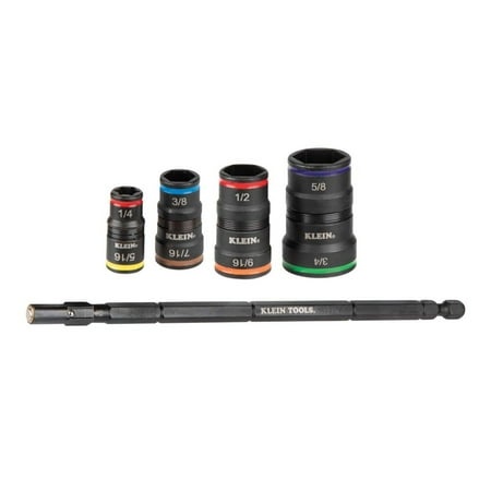 [32934] 32934 IMPACT DRIVER 9-IN-1 4 FLIP SOCKETS WITH 8HEX DRIVER SIZESAN 1/4INCH BIT HOLDER IMPACT RATED 6-1/2INCH KLEIN TOOLS
