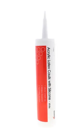 7-4500 41546 CAULK  ACRYLIC  LATEX CAULK WHITH SILICONE 10.3 fl oz. WHITE 