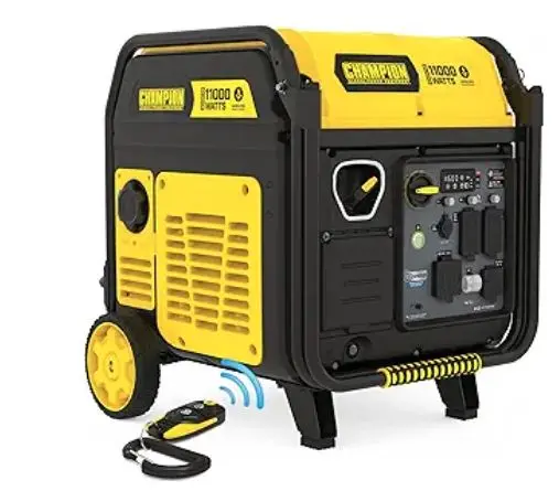 201423 11,000W Wireless Start Tri Fuel Inverter with CO Shield® Gasoline, Propane (LPG), Natural Gas (NG) GENERATOR CHAMPION