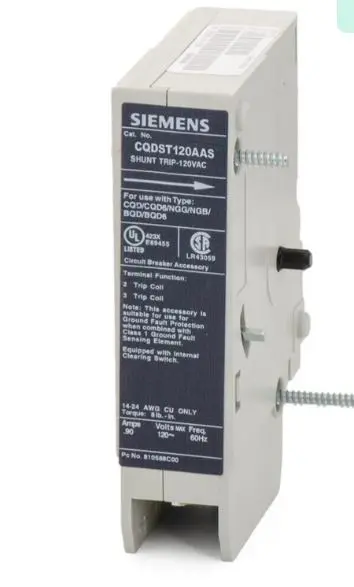 CQDST120AAS  SIEMENS 120VAC Shunt/AUX BQD-CQD-NGB SIEMENS  MCCBACC  Circuit Breaker Shunt Trip