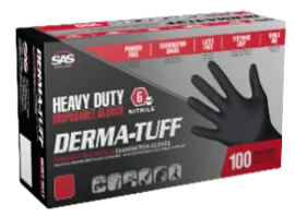 66589 Derma-Tuff Powder-Free Exam Grade Nitrile - 6 mil - 100 Gloves per box (by weight)  XLRG