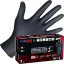 66484 Raven Patriot Powder-Free Exam Grade Black Nitrile Gloves - 100 box (by weight) XLrg