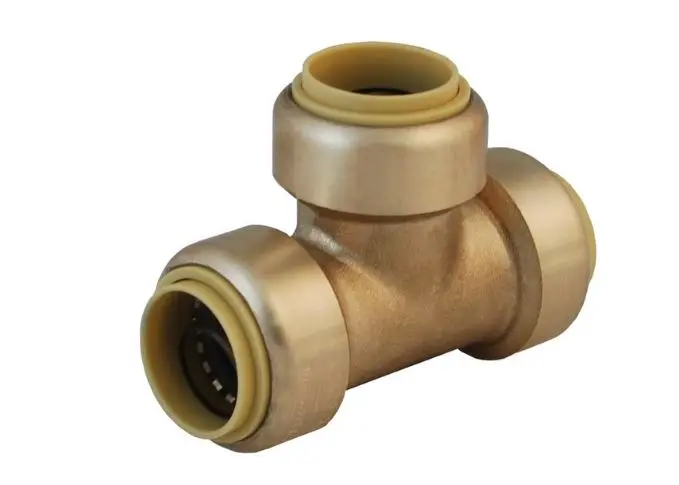 456-180NL  1/2'' TEE NO LEAD DZR FORGED BRASS PUSH-FIT TEES 