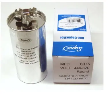 LCD60+5X440R   CAPACITOR  LB  ROUND RUM DUAL 60+5MFD X 440V 